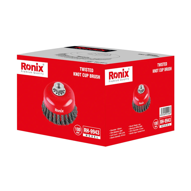 [RX-RH-9943] Ronix Tassenbürste mit gedrehtem Knoten 100mm