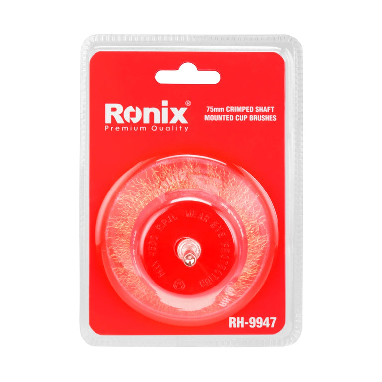 [RX-RH-9947] Ronix Gekrimpte Schaft-Topfbürsten 75 mm