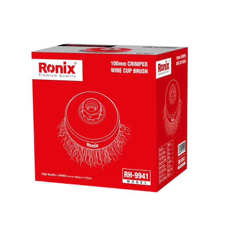 [RX-RH-9941] Ronix Gewellte Topfbürste 100 mm