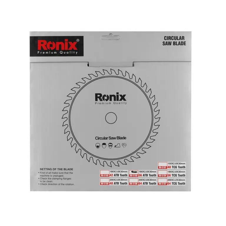[RX-RH-5103] Ronix Kreissägeblatt 180x56T