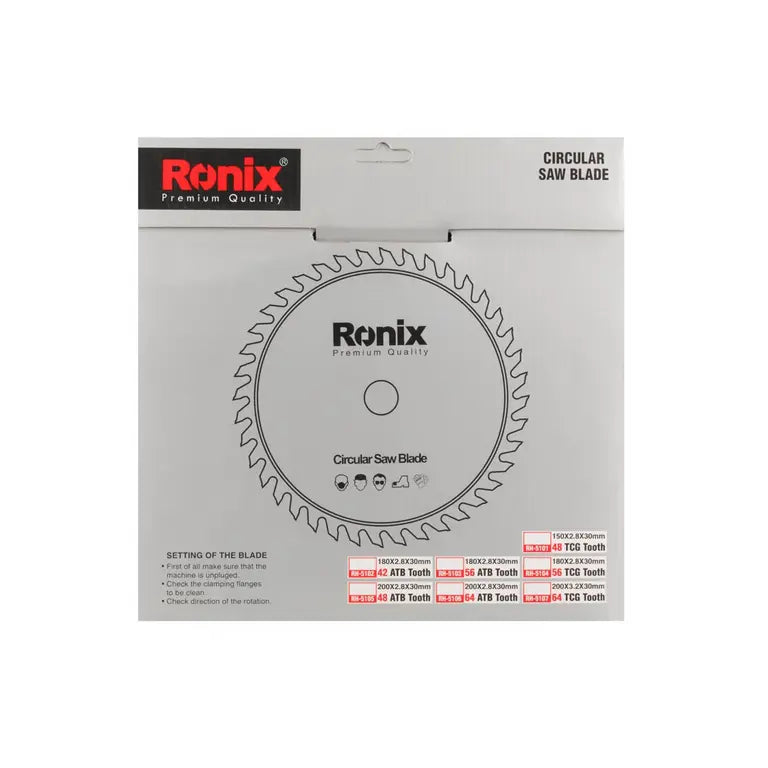 [RX-RH-5106] Ronix Kreissägeblatt 200x64T