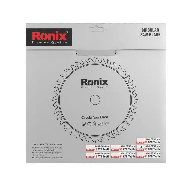 [RX-RH-5104] Ronix Kreissägeblatt 180x56T-MDF