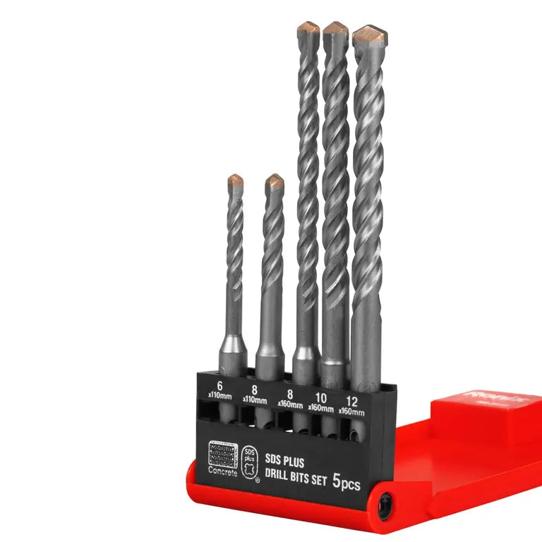 [RX-RH-5586] Ronix SDS-Plus-Bohrer-Set (5-teilig) – im praktischen Kunststoffkoffer