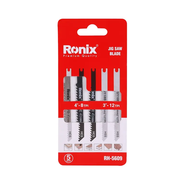 [RX-RH-5609] Ronix Stichsägeblatt-Sortiment (5-teilig) U-Schaft gemischt