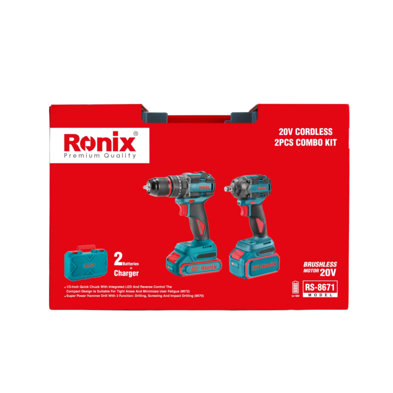 [RX-RS-8671] Ronix Akku-Kombi-Set 20 V (2-teilig) (Schlagbohrmaschine und Schlagschrauber)