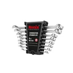Ronix RH-2101 – Kombi-Schlüssel-Satz (8-teilig) mit Kunststoffaufnahme