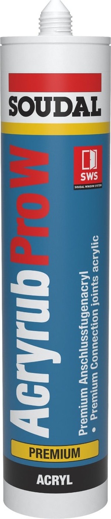 Soudal Acryrub PRO W Acryldichtstoff Weiß 600 ml