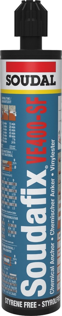 [SD-154407] Soudal Soudafix VE400-SF Chemischer Anker Grau 280 ml