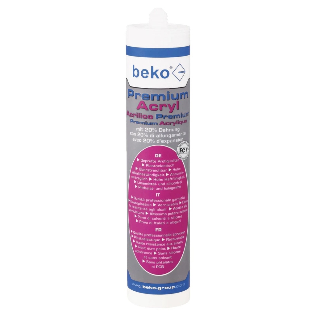 [1011] Premium Acryl mit 20% Dehnung 310 ml weiß Maleracryl Bauacryl