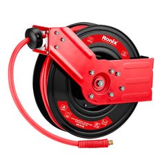 [RX-RH-6145] Ronix Automatischer Druckluftschlauchaufroller aus Stahl mit Doppelarm, 15 m