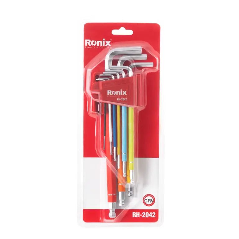 [RX-RH-2042] Ronix RH-2042 – Mehrfarbiger Ratschenschlüssel-Satz mit langem Arm (9-teilig)